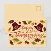 Happy Thanksgiving Postkarte (Vorne/Hinten)