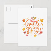 Happy Thanksgiving Postkarte (Vorne/Hinten)
