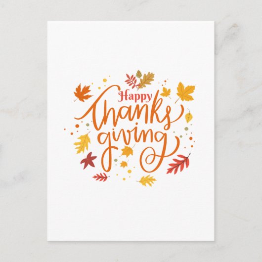 Happy Thanksgiving Postkarte (Vorderseite)