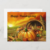 Happy Thanksgiving Postkarte (Vorne/Hinten)