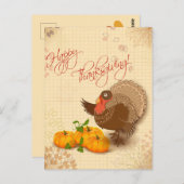 Happy Thanksgiving Postkarte (Vorne/Hinten)