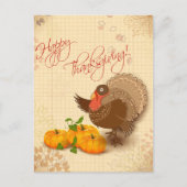 Happy Thanksgiving Postkarte (Vorderseite)