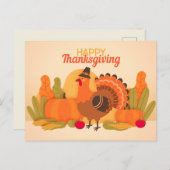 Happy Thanksgiving Postkarte (Vorne/Hinten)