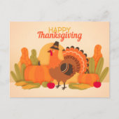 Happy Thanksgiving Postkarte (Vorderseite)