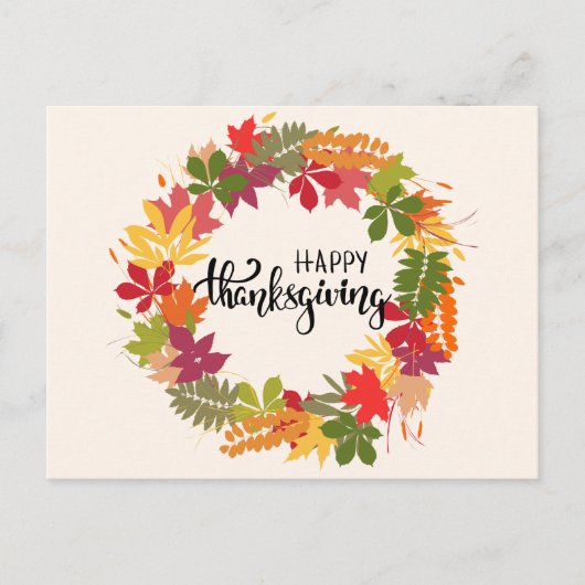 Happy Thanksgiving Postkarte (Vorderseite)