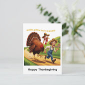 Happy Thanksgiving Postkarte (Stehend Vorderseite)
