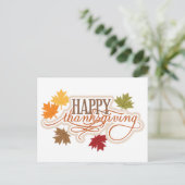 Happy Thanksgiving Postkarte (Stehend Vorderseite)
