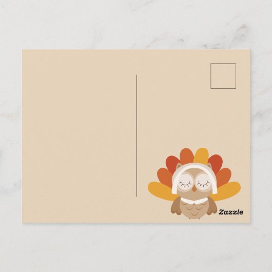Happy Thanksgiving Postkarte (Rückseite)