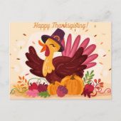 Happy Thanksgiving Postkarte (Vorderseite)