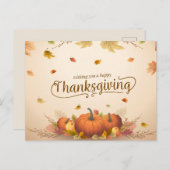 Happy Thanksgiving Postkarte (Vorne/Hinten)