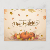 Happy Thanksgiving Postkarte (Vorderseite)