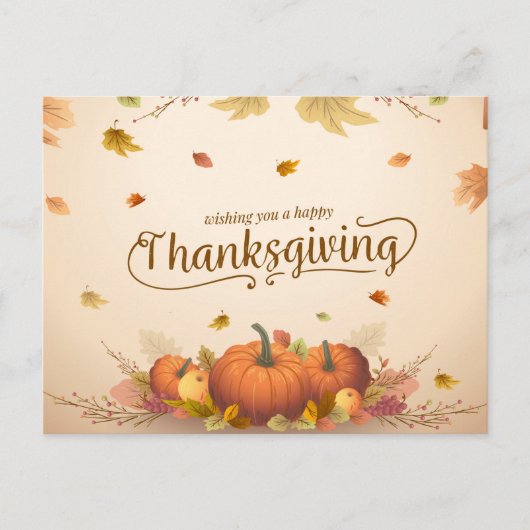 Happy Thanksgiving Postkarte (Vorderseite)