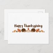 Happy Thanksgiving Postkarte (Vorne/Hinten)