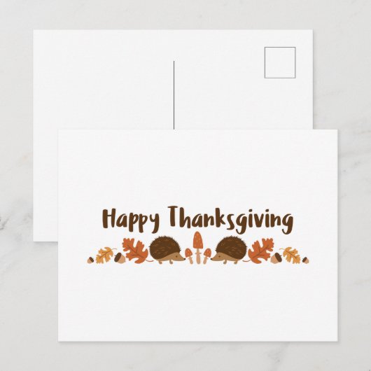 Happy Thanksgiving Postkarte (Vorne/Hinten)