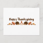 Happy Thanksgiving Postkarte (Vorderseite)