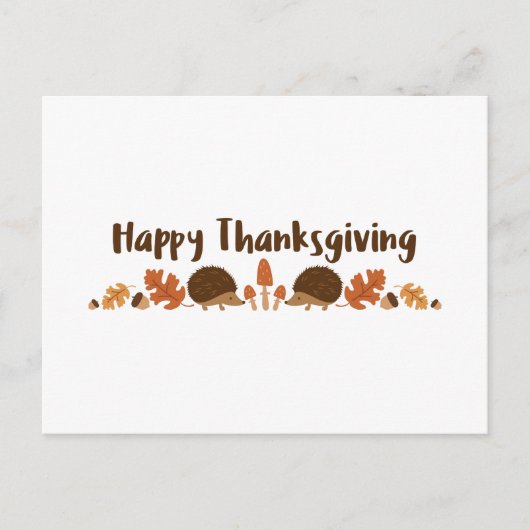 Happy Thanksgiving Postkarte (Vorderseite)