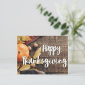 Happy Thanksgiving Postkarte (Stehend Vorderseite)