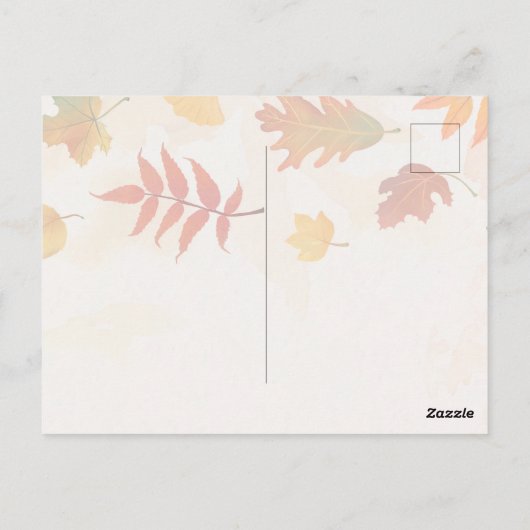 Happy Thanksgiving Postkarte (Rückseite)