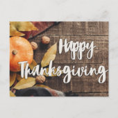 Happy Thanksgiving Postkarte (Vorderseite)
