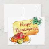 Happy Thanksgiving Postkarte (Vorne/Hinten)