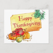 Happy Thanksgiving Postkarte (Vorderseite)