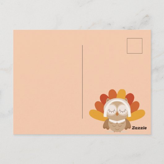 Happy Thanksgiving Postkarte (Rückseite)
