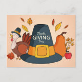 Happy Thanksgiving Postkarte (Vorderseite)