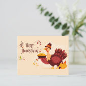 Happy Thanksgiving Postkarte (Stehend Vorderseite)