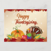 Happy Thanksgiving Postkarte (Vorderseite)