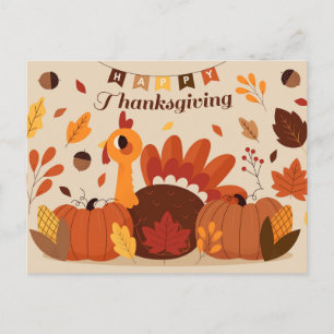 Happy Thanksgiving Postkarte