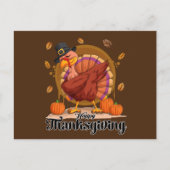 Happy Thanksgiving Postkarte (Vorderseite)