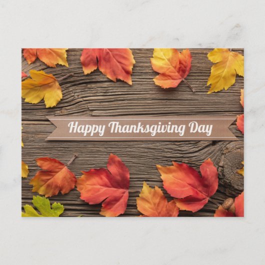 Happy Thanksgiving Postkarte (Vorderseite)