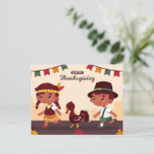Happy Thanksgiving Postkarte (Stehend Vorderseite)