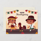 Happy Thanksgiving Postkarte (Vorne/Hinten)
