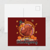 Happy Thanksgiving Postkarte (Vorne/Hinten)