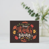 Happy Thanksgiving Postkarte (Stehend Vorderseite)
