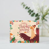 Happy Thanksgiving Postkarte (Stehend Vorderseite)