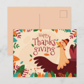 Happy Thanksgiving Postkarte (Vorne/Hinten)