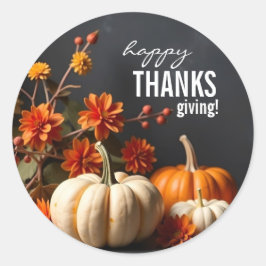 Happy Thanksgiving Pumpkin Blume Sticker