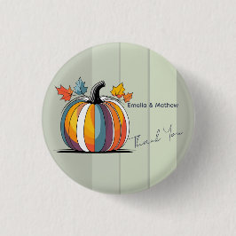 Happy Thanksgiving Pumpkin Button