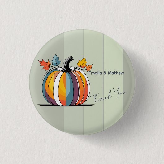 Happy Thanksgiving Pumpkin Button (Vorderseite)