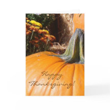 Happy Thanksgiving Pumpkin Card mit Gedicht