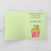 Happy Thanksgiving Pumpkin Cupcake Karte (Innenseite)