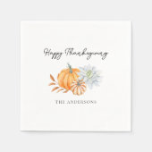 Happy Thanksgiving Pumpkin Fall Elegant Serviette (Vorderseite)