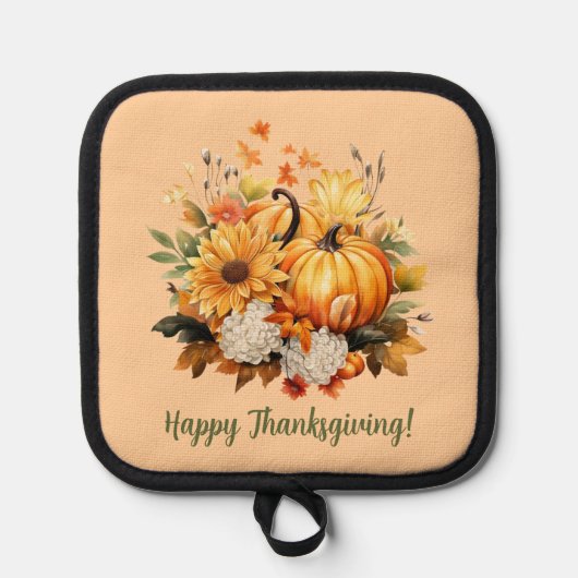 Happy Thanksgiving Pumpkin Harvest Design Topflappen (Vorderseite)