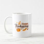 Happy Thanksgiving Pumpkin Herbstlaubs Kaffeetasse (Links)