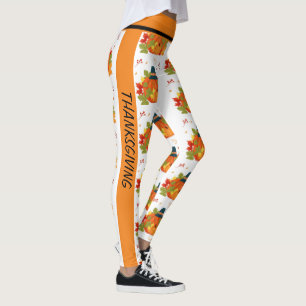 Happy Thanksgiving Pumpkin mit Hats Leggings