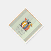 Happy Thanksgiving Pumpkin Paper Serviette (Ecke)