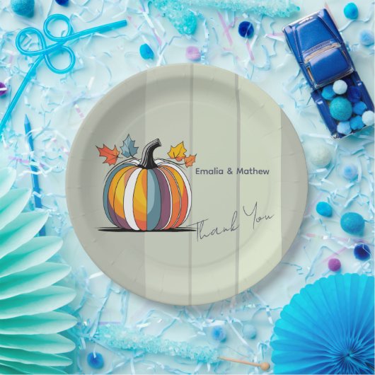 Happy Thanksgiving Pumpkin Pappteller (Party)