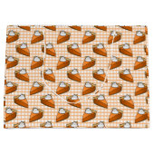 Happy Thanksgiving Pumpkin Pie Orange Gingham Große Geschenktüte (Vorderseite)